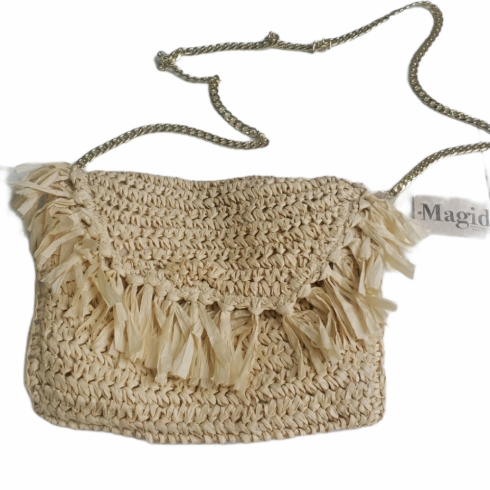Magid Straw Purse in Natural